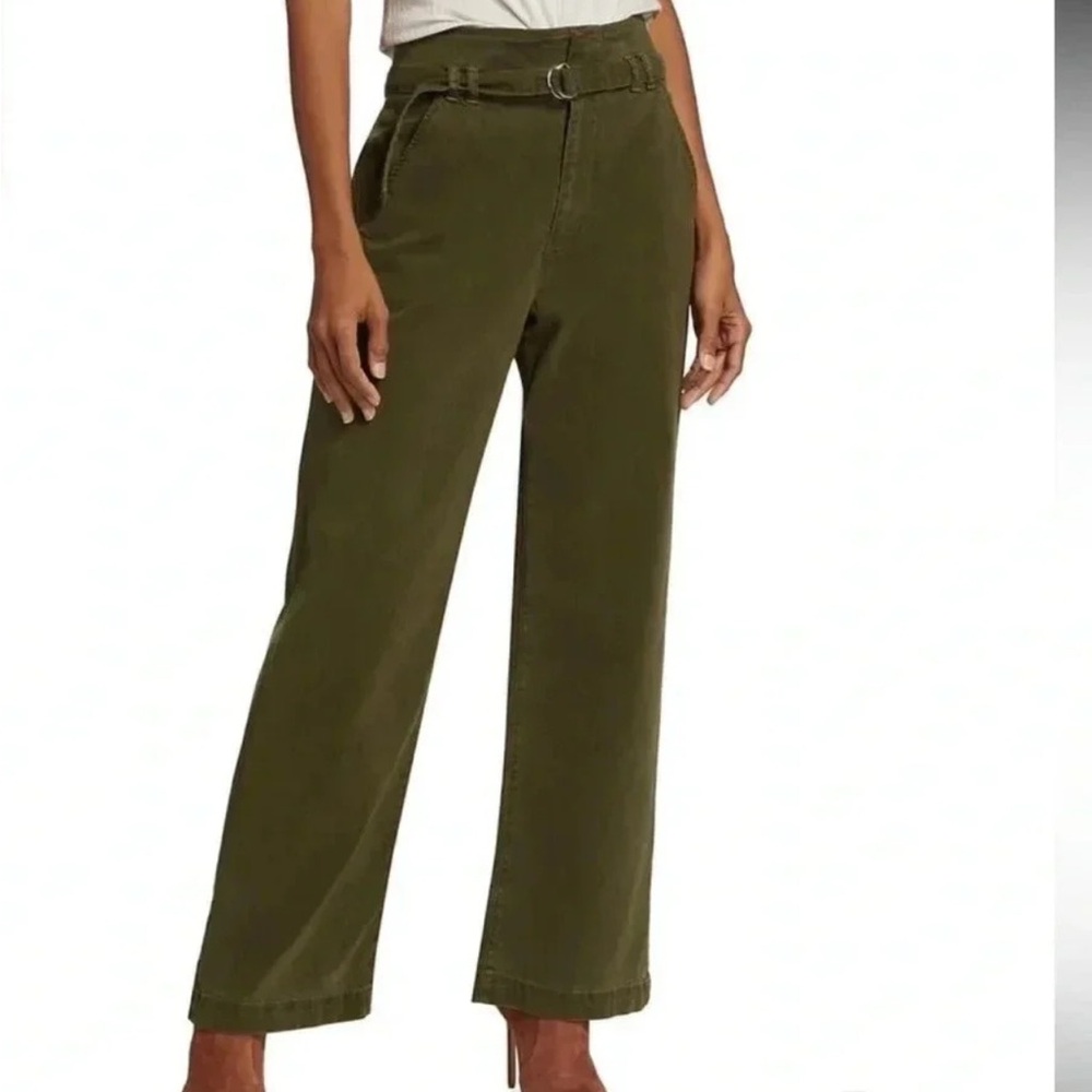 NWT FRAME Cinched High-Rise Wide-Leg Pants